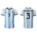 Argentiina Nicolas Tagliafico #3 Kopio Koti Pelipaita MM-kisat 2022 Lyhyet Hihat